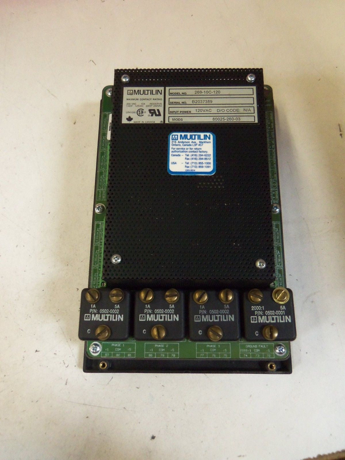 MULTILIN 269-10C-120 MOTOR MANAGEMENT RELAY *NEW NO BOX*