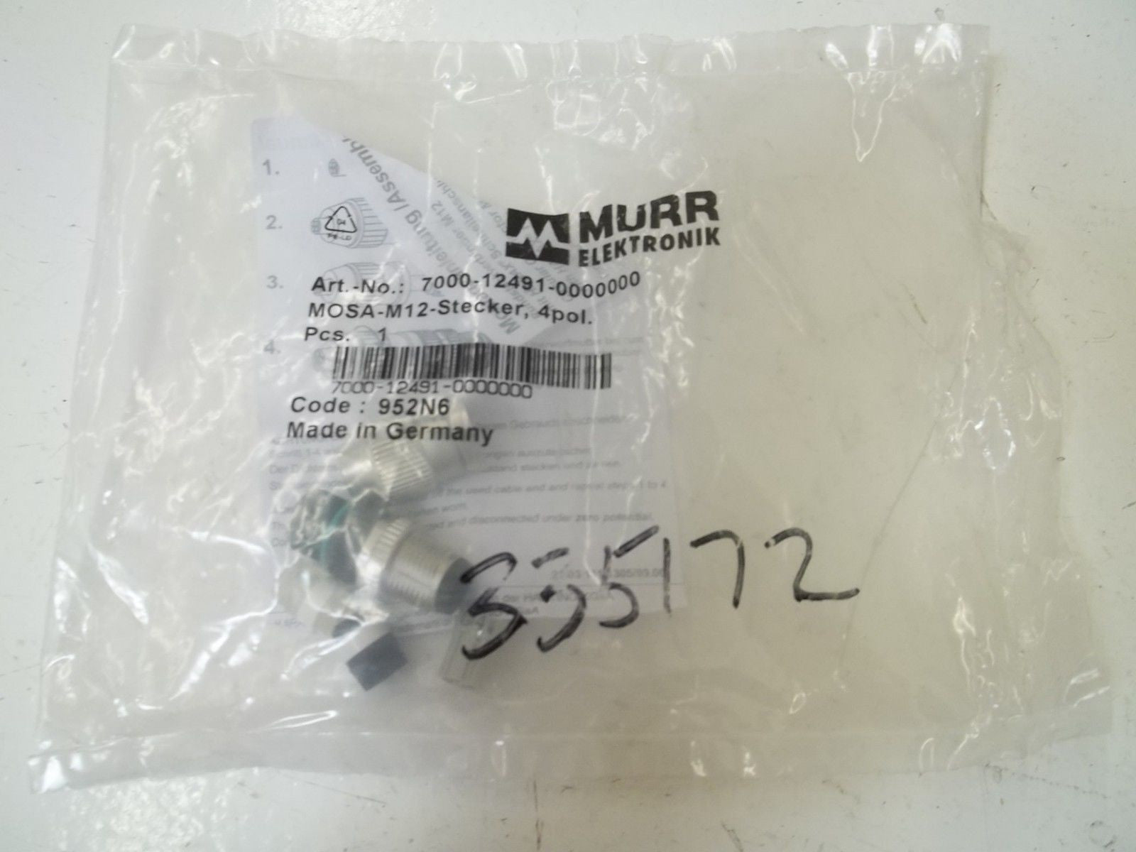 MURR ELEKTRONIK 7000-12491-0000000 *NEW IN A FACTORY BAG*