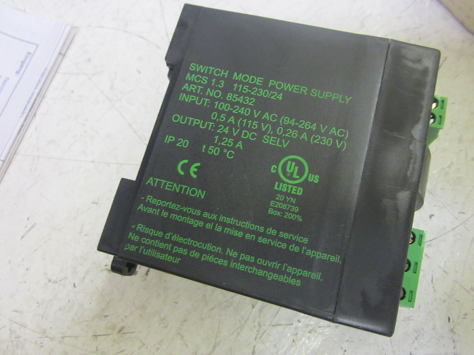 MURR ELEKTRONIK MCS1.3 POWER SUPPLY 115-230/24V *NEW IN BOX*