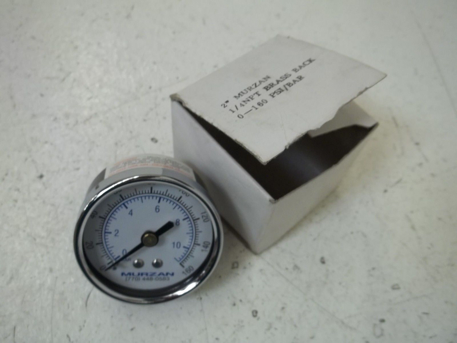 MURZAN 2" NPT GAUGE 0-160 PSI *NEW IN BOX*