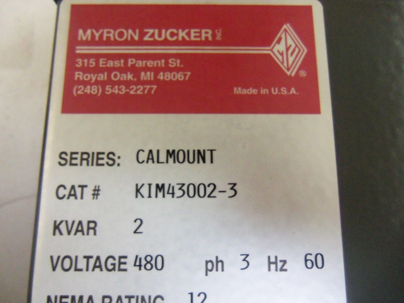 MYRON ZUCKER KIM43002-3 *NEW IN BOX*