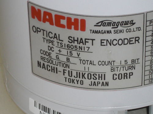 NACHI OPTICAL SHAFT ENCODER TS1605N17 *NEW*