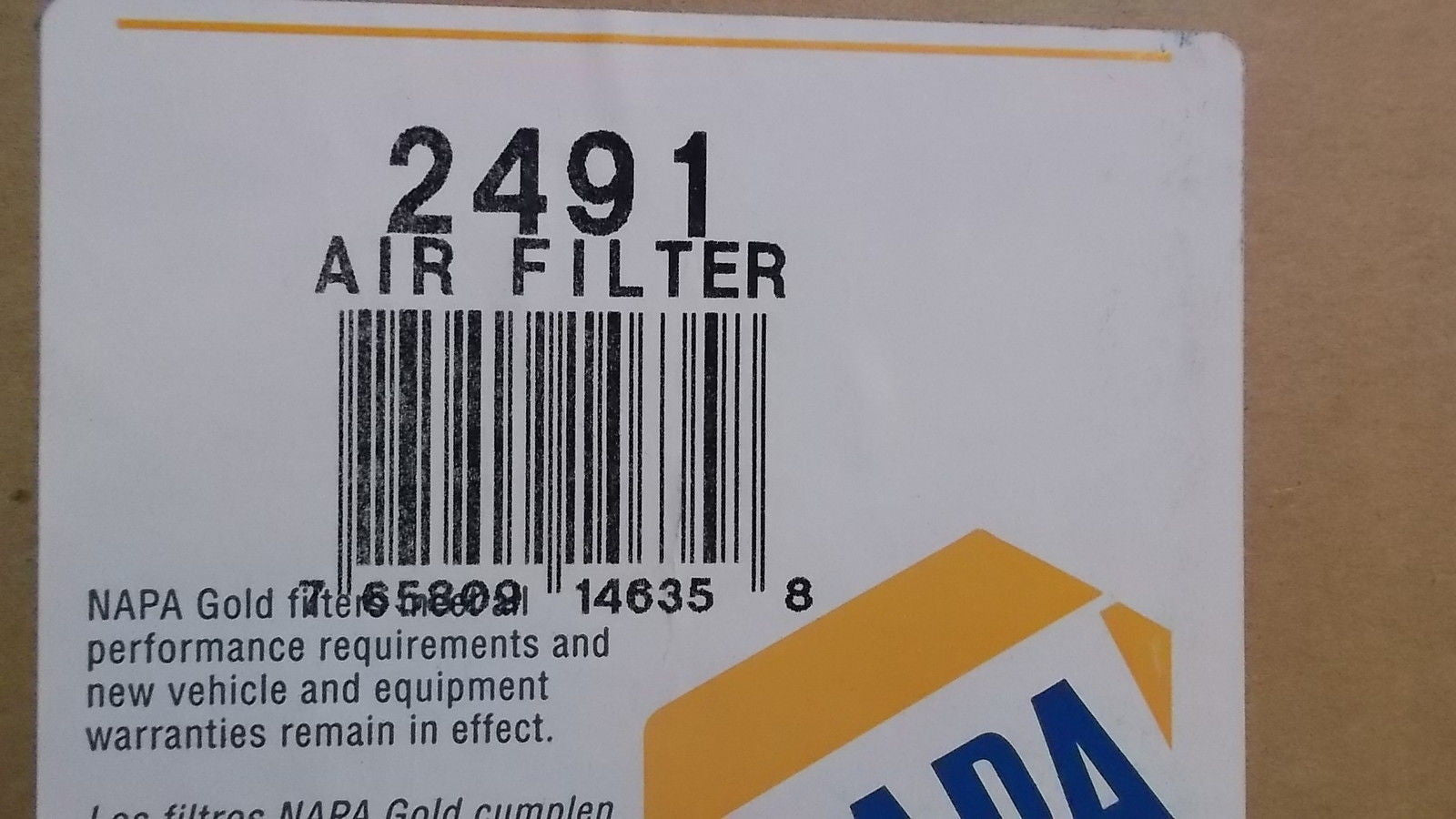 NAPA 2491 FILTER *NEW IN BOX*