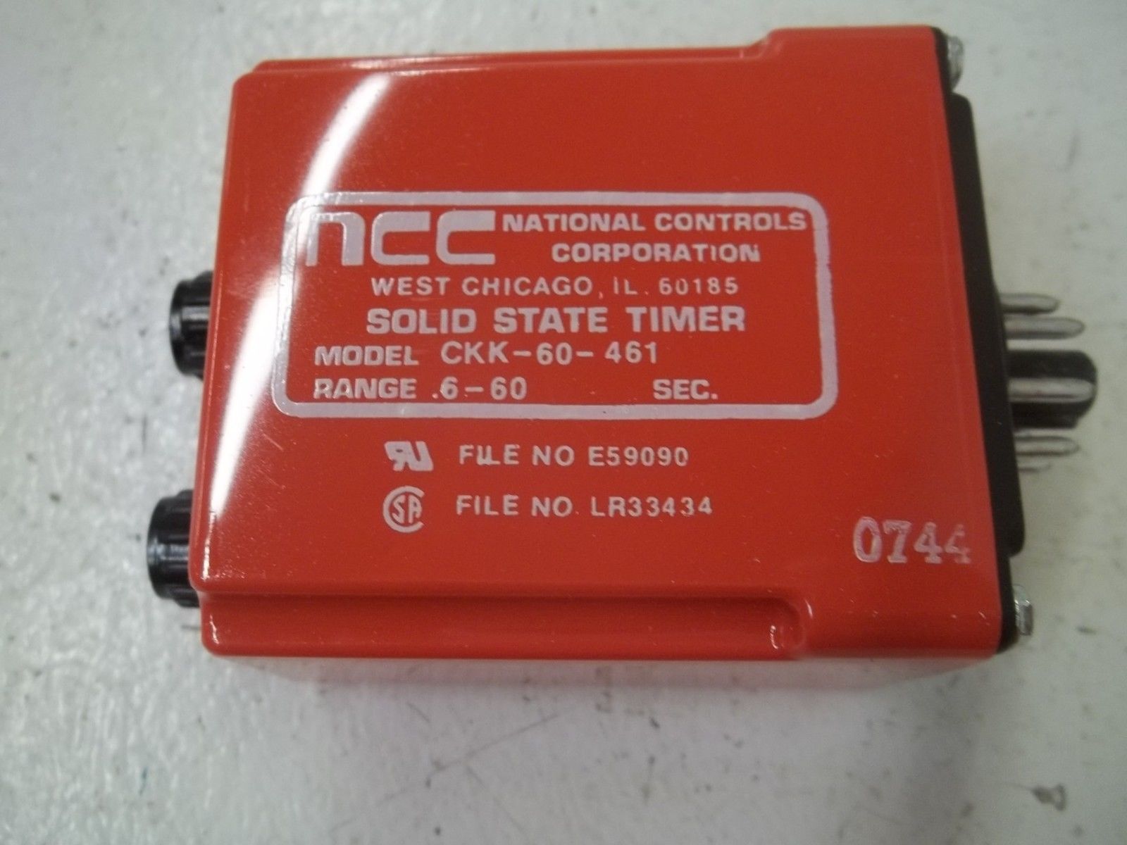 NCC CKK-00060-461 SOLID STATE TIMER 0.6-60 SEC. *NEW IN BOX*