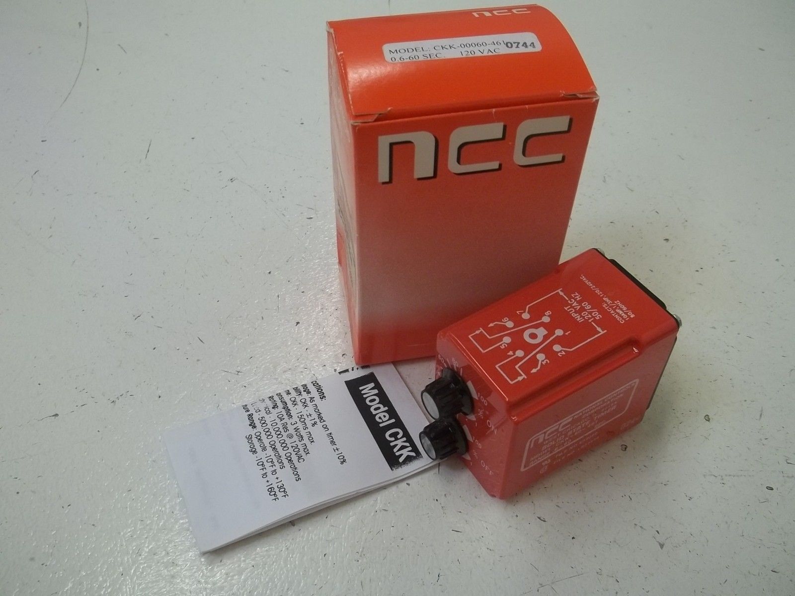 NCC CKK-00060-461 SOLID STATE TIMER 0.6-60 SEC. *NEW IN BOX*