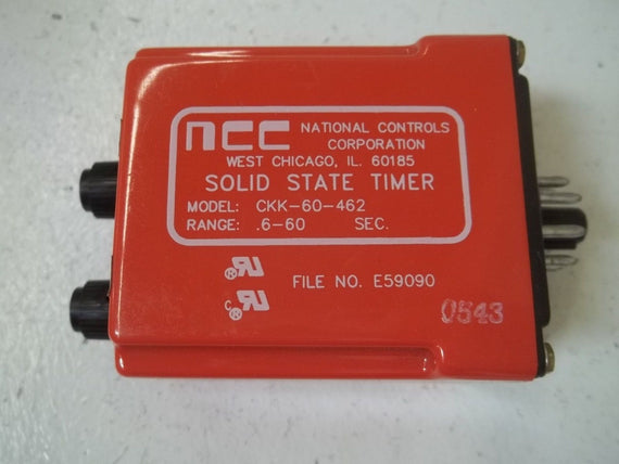 NCC CKK-60-462 SOLID STATE TIMER .6-60 SEC. *USED*