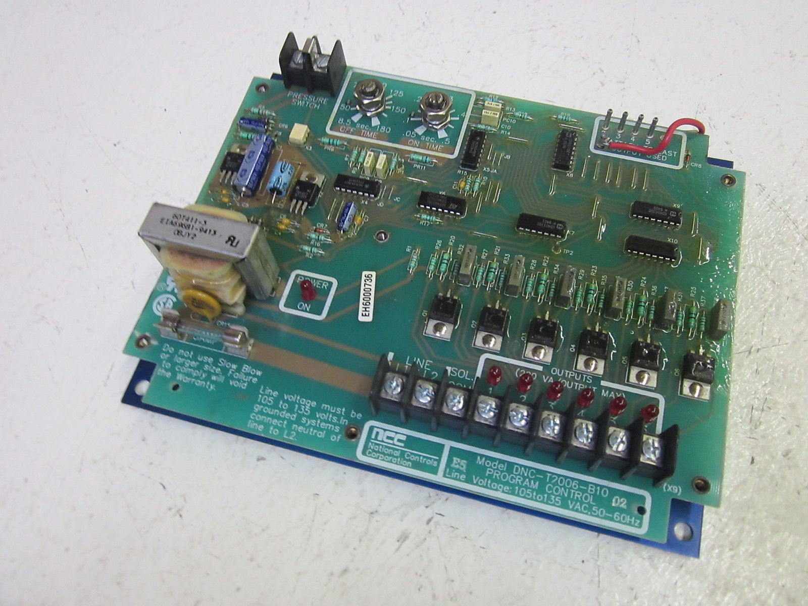 NCC DNC-T2006-B10 PROGRAM CONTROL 105-135VAC *USED*
