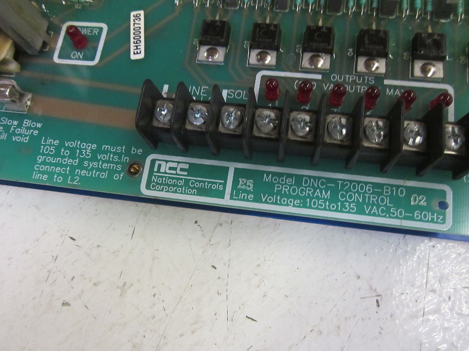 NCC DNC-T2006-B10 PROGRAM CONTROL 105-135VAC *USED*