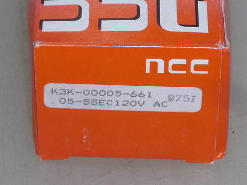 NCC K3K-00005-661  .05-5SEC TIME DELAY RELAY K3K-5-661