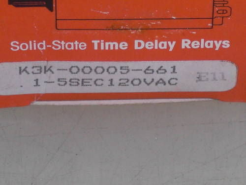 NCC K3K-00005-661  .1-5SEC TIME DELAY RELAY K3K-5-661