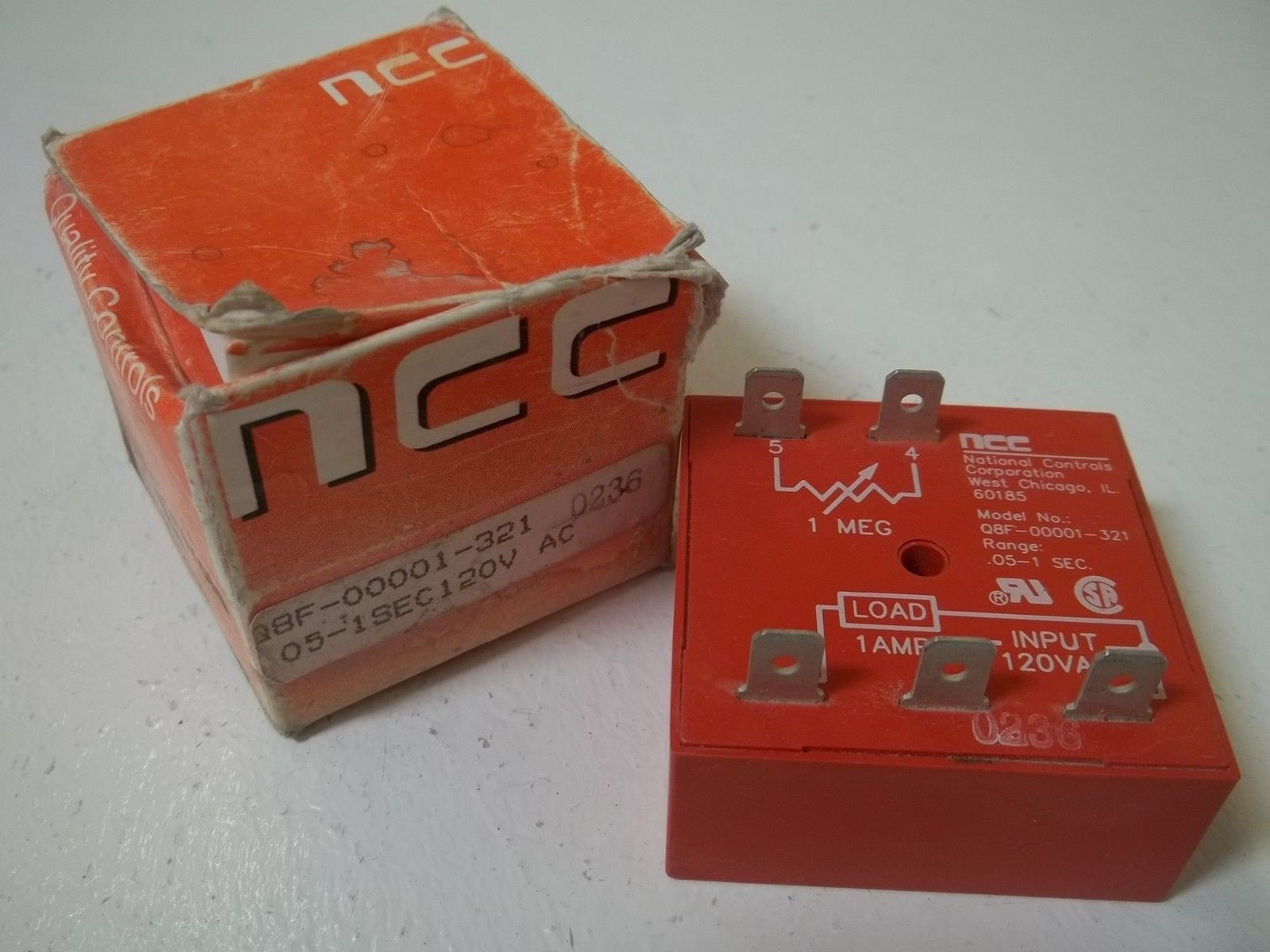 NCC Q8F-00001-321 SOLID STATE RELAY .05-1 SEC. *NEW IN BOX*