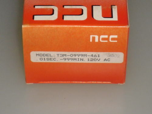 NCC T3M-0999M-461 SOLID STATE TIMER .01 SEC. -999 MIN. *NEW IN BOX*