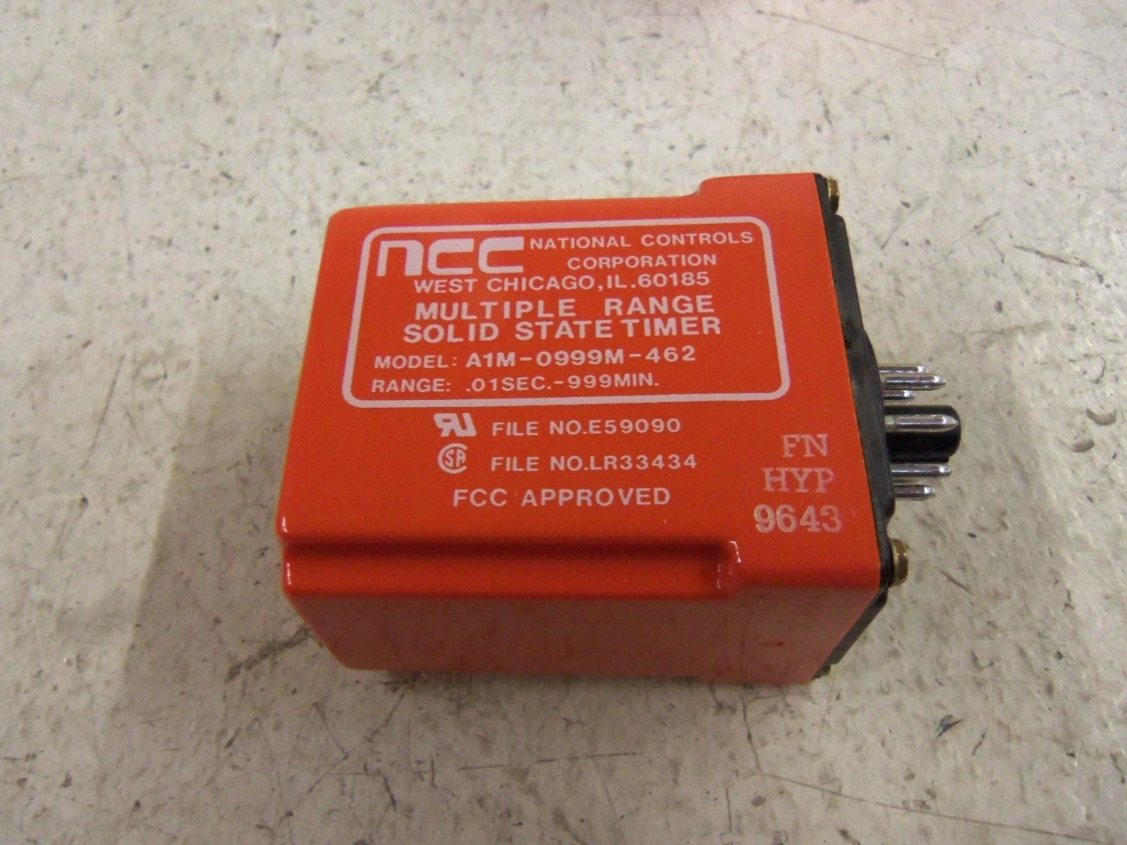 NCC A1M-0999M-462 SOLID STATE TIMER .01 SEC. -999 MIN. *NEW IN BOX*