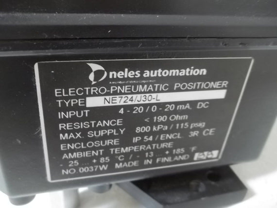 NELES AUTOMATION NE724/J30-L ELECTRO-PNEUMATIC POSITIONER *NEW IN BOX*