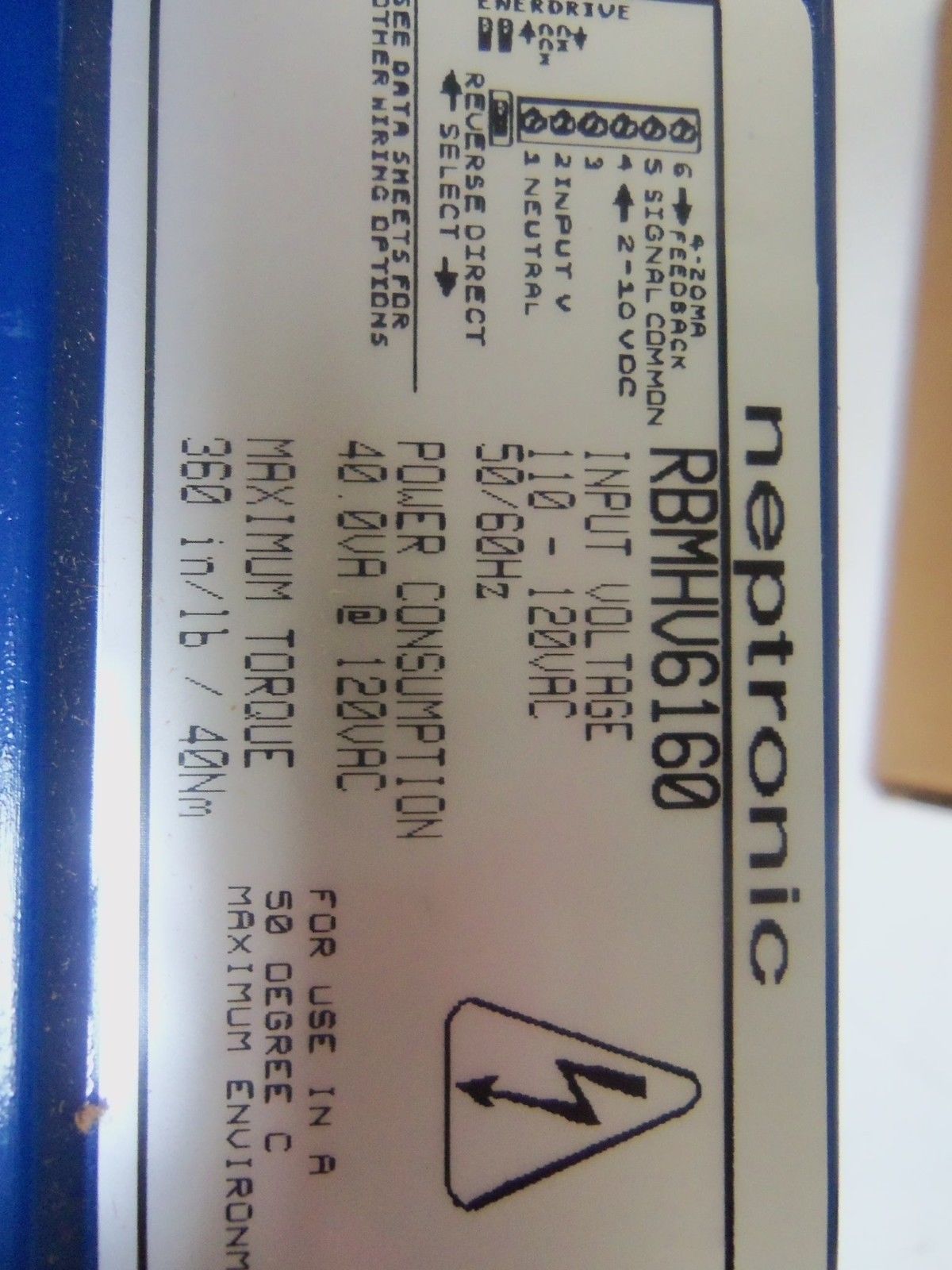 NEPTRONIC RBMHV6160 *NEW IN BOX*