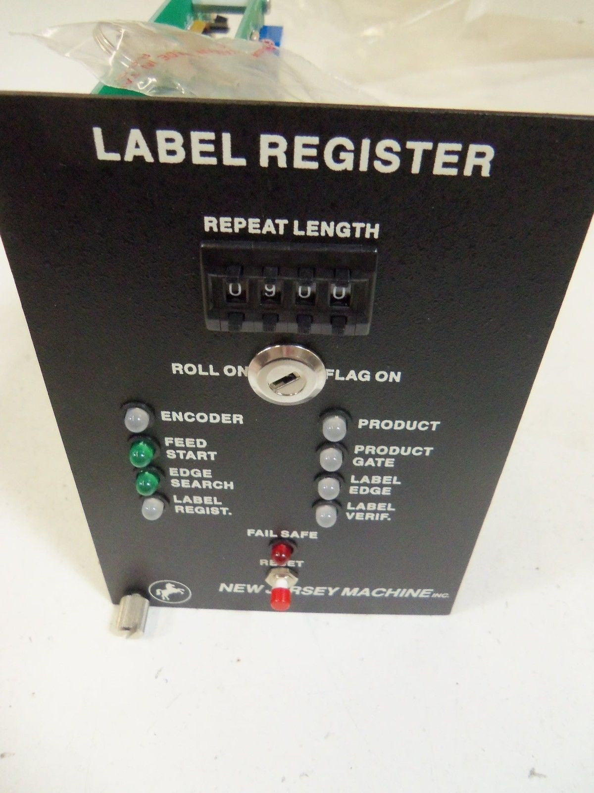 NEW JERSEY MACHINE INC. STATE PANEL SA320-831A LABEL REGISTER *NEW NO BOX*