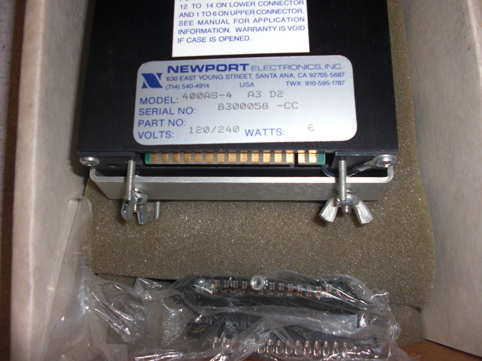 NEWPORT 400AS-4-A3-D2 120/240V *USED*