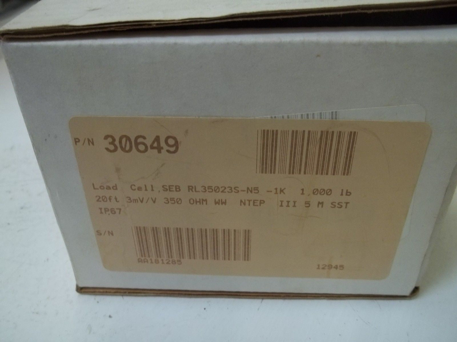 NICE LAKE WEIGHTING SYSTEMS RL35023S-N5-1KI *NEW IN BOX*