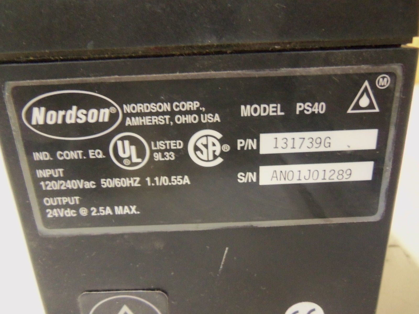 NORDSON PS40 131739G POWER SUPPLY *NEW NO BOX*