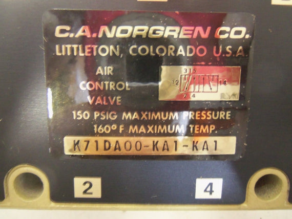 NORGREN K71DA00KA1KA1 *NEW IN BOX*