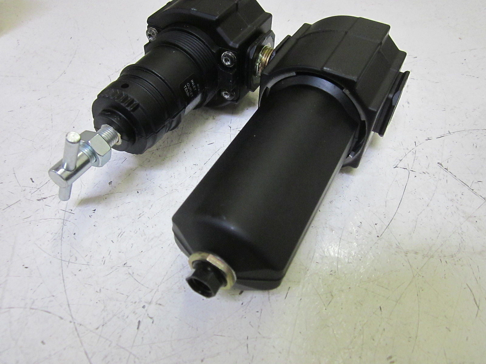 NORGREN R74G-4AT-RMG REGULATOR  / F74G-4AN-AD1 LUBRICATOR *AS PICTURED* USED