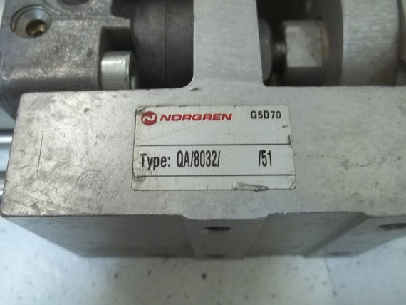 NORGREN RA/8032B/0 WITH QA/8032/51 CYLINDER *USED*