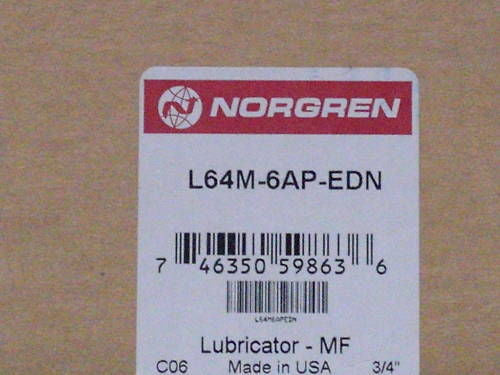 NORGREN VALVE L64M-6AP-EDN *NEW IN BOX*
