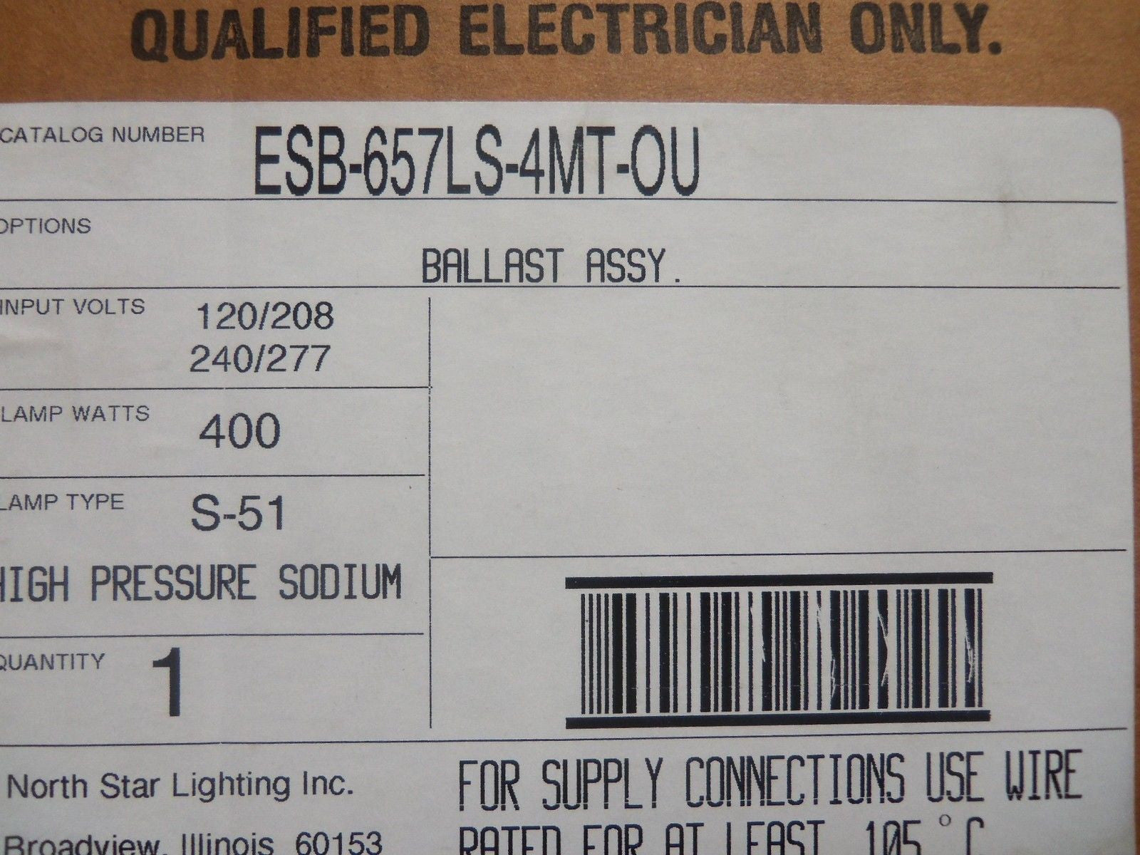 NORTH STAR ESB-657LS-4MT-0U *NEW IN BOX*