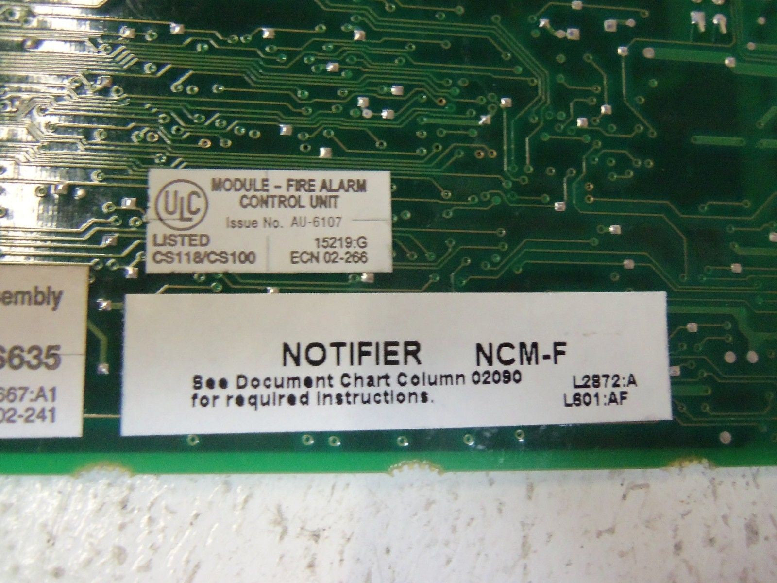 NOTIFIER CONTROL MODULE NCM-F *USED*