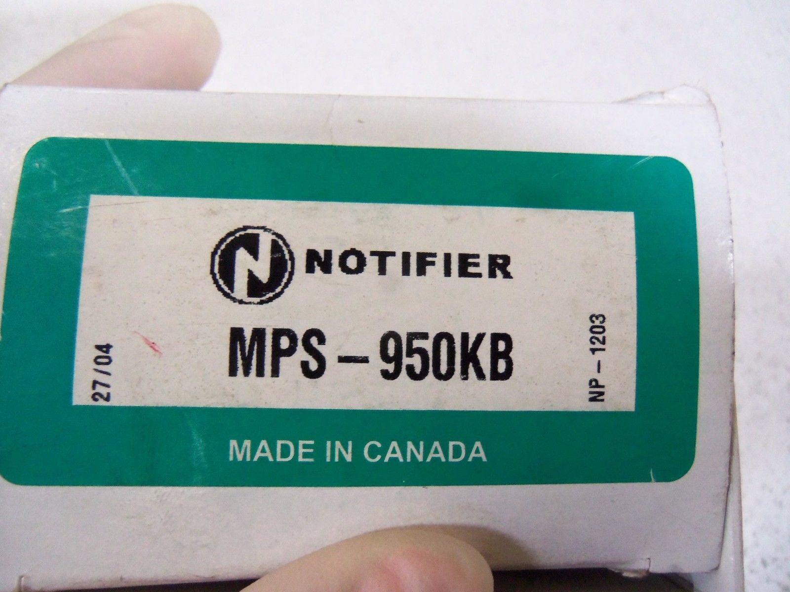 NOTIFIER SWITCH INTERRUPTEUR MPS-950KB *NEW IN BOX*