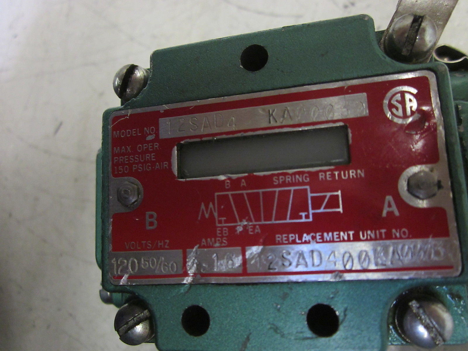 NUMATICS 12SAD4KA00030 VALVE 120V  *USED*