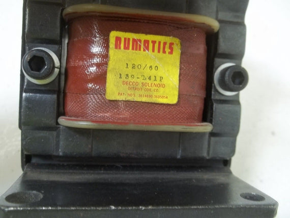 NUMATICS 139-141P WITH 228-108A SOLENOID COIL 120/60 *USED*