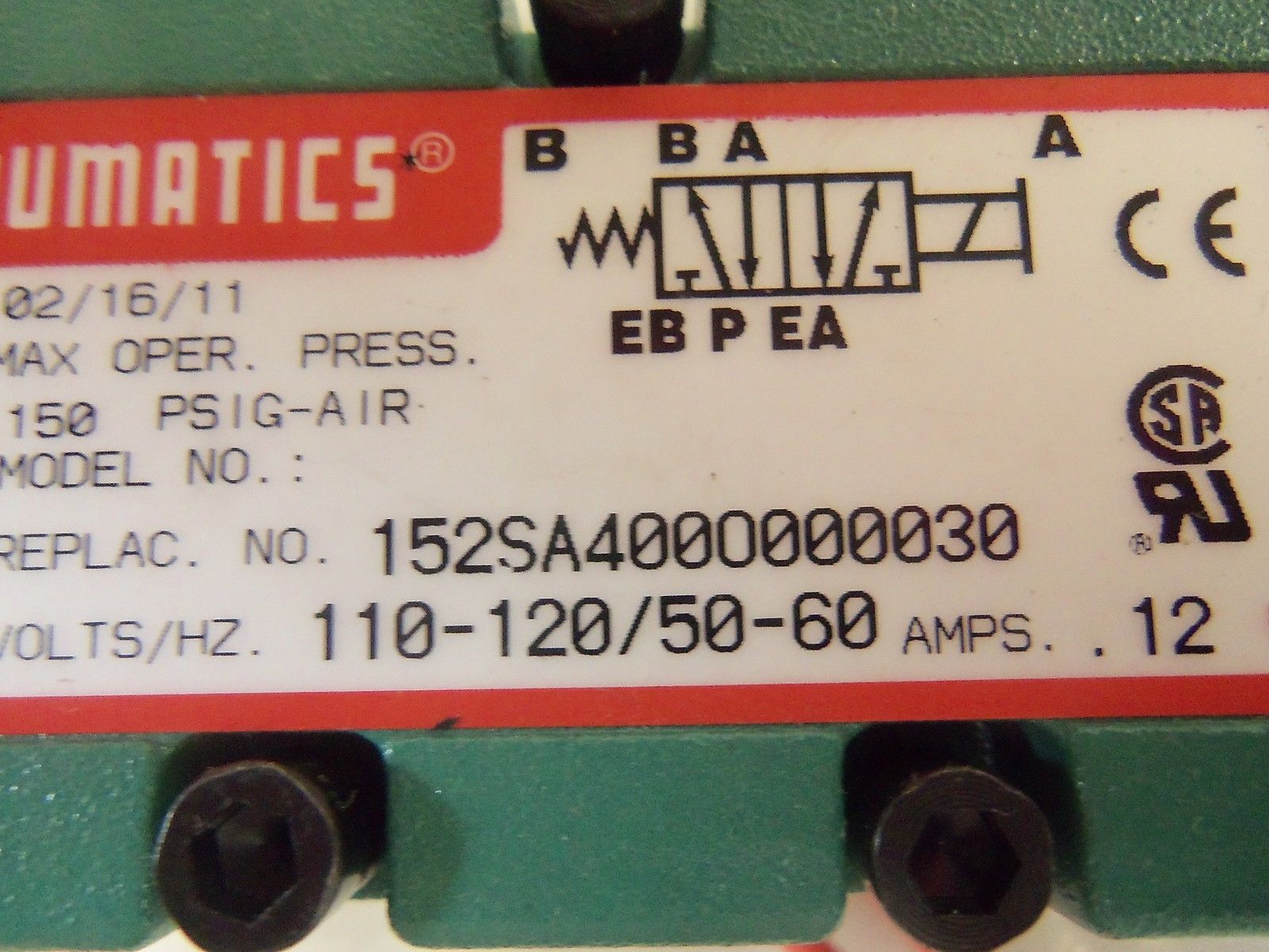 NUMATICS 152SA400O000030 *NEW NO BOX*