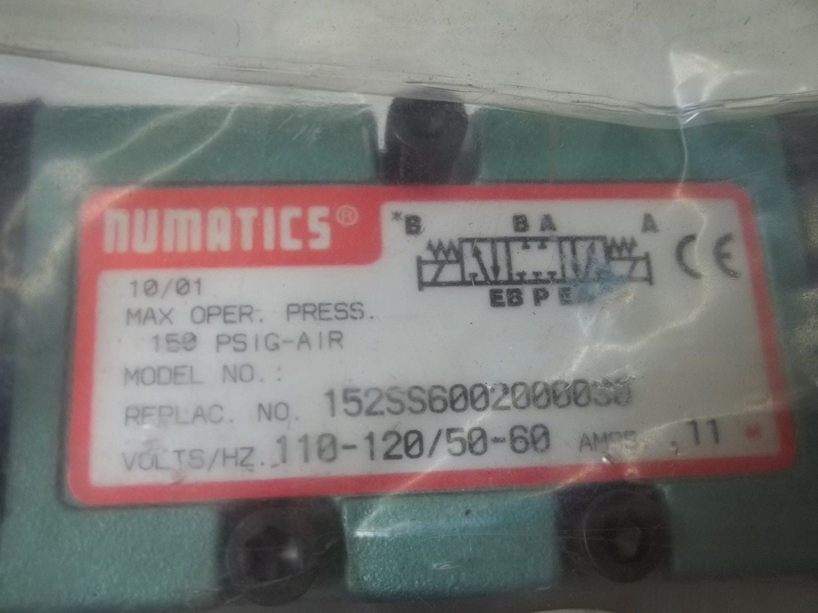 NUMATICS 152SS6002000030 SOLENOID VALVE *NEW IN A BAG*