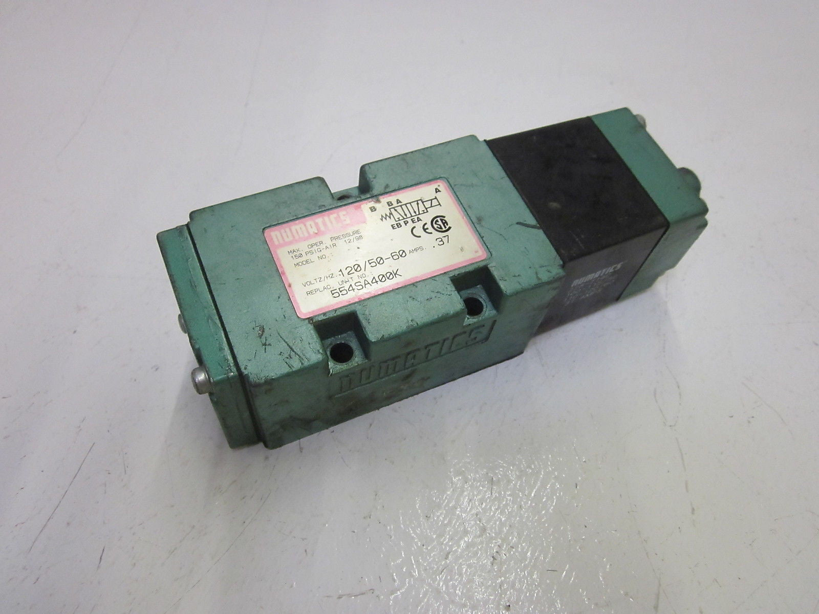 NUMATICS 554SA400K VALVE 120V *USED*