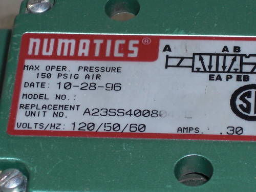 NUMATICS A23SS4008047E  *USED*