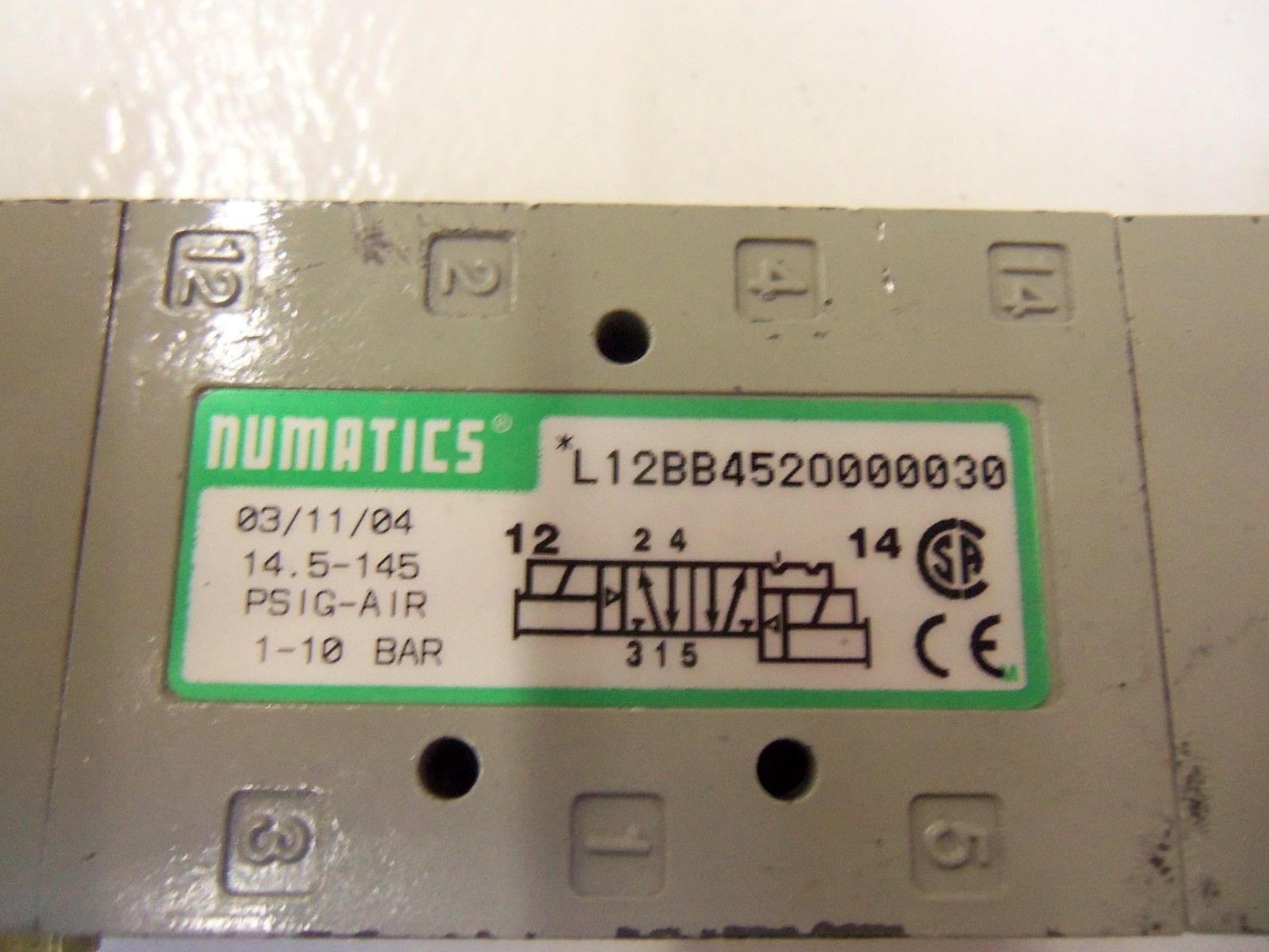 NUMATICS L12BB452O000030 *USED*