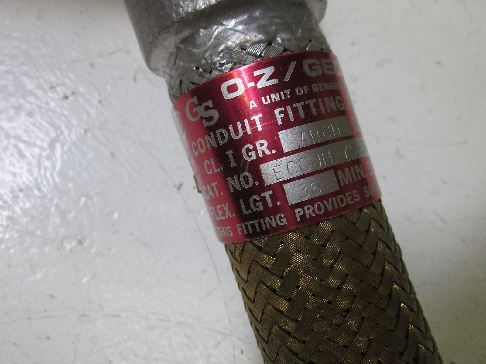 O-Z GEDNEY ECGJH-75-36 FLEXIBLE CONDUIT FITTING 3/4" *USED*