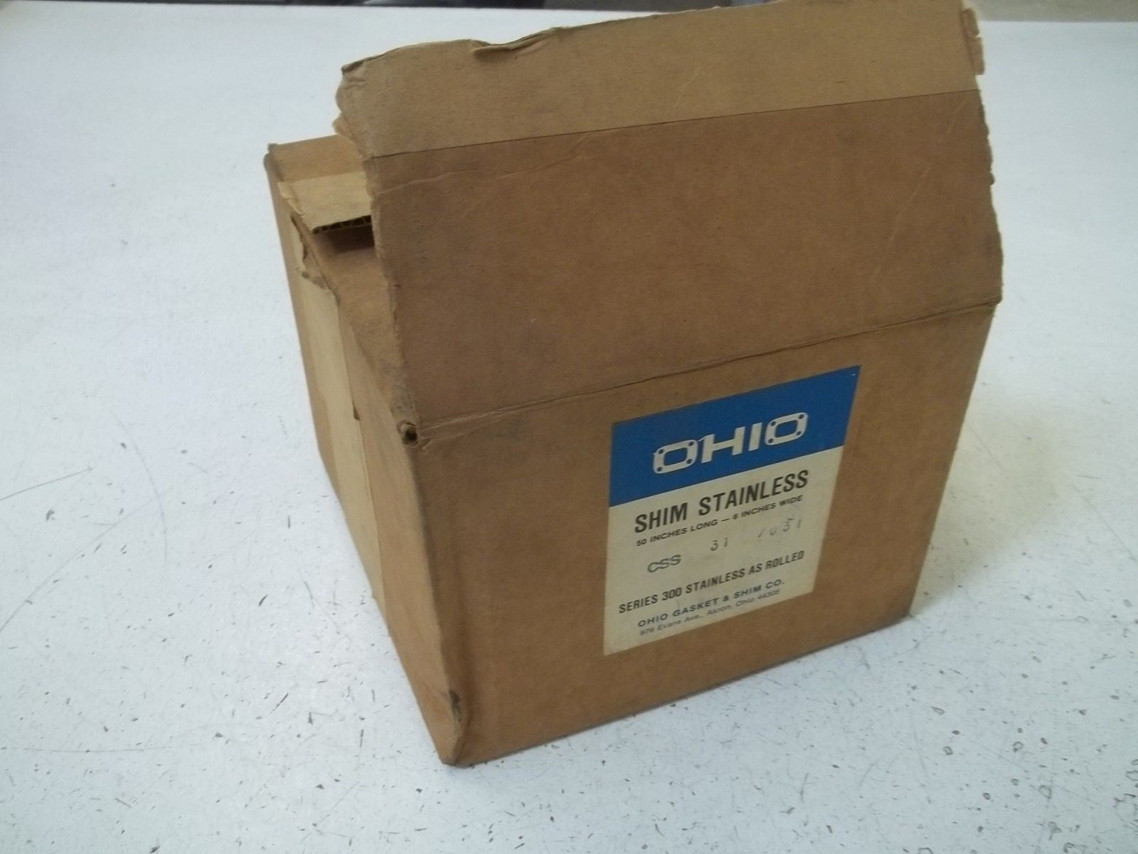 OHIO CSS31/031 SHIM STAINLESS 50IN. LONG-6IN. WIDE *NEW IN BOX*