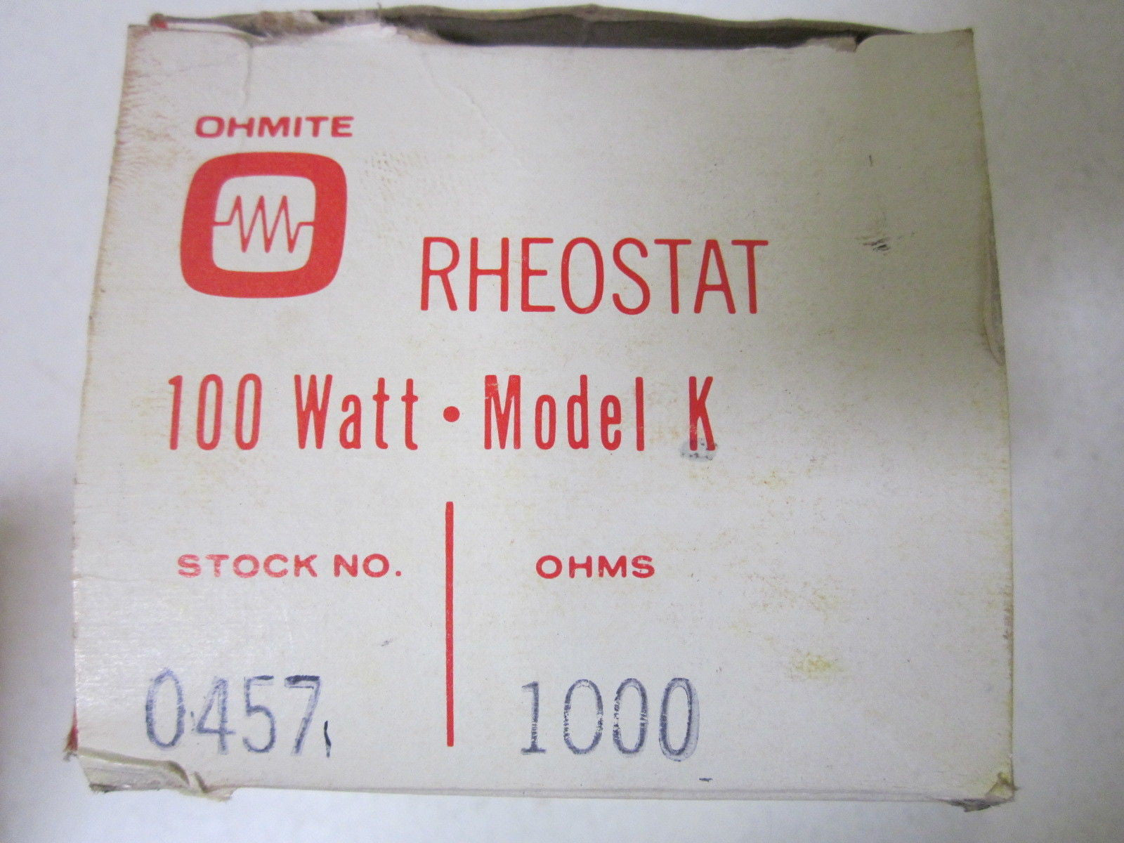OHMITE 0457 MODEL K *NEW IN BOX*