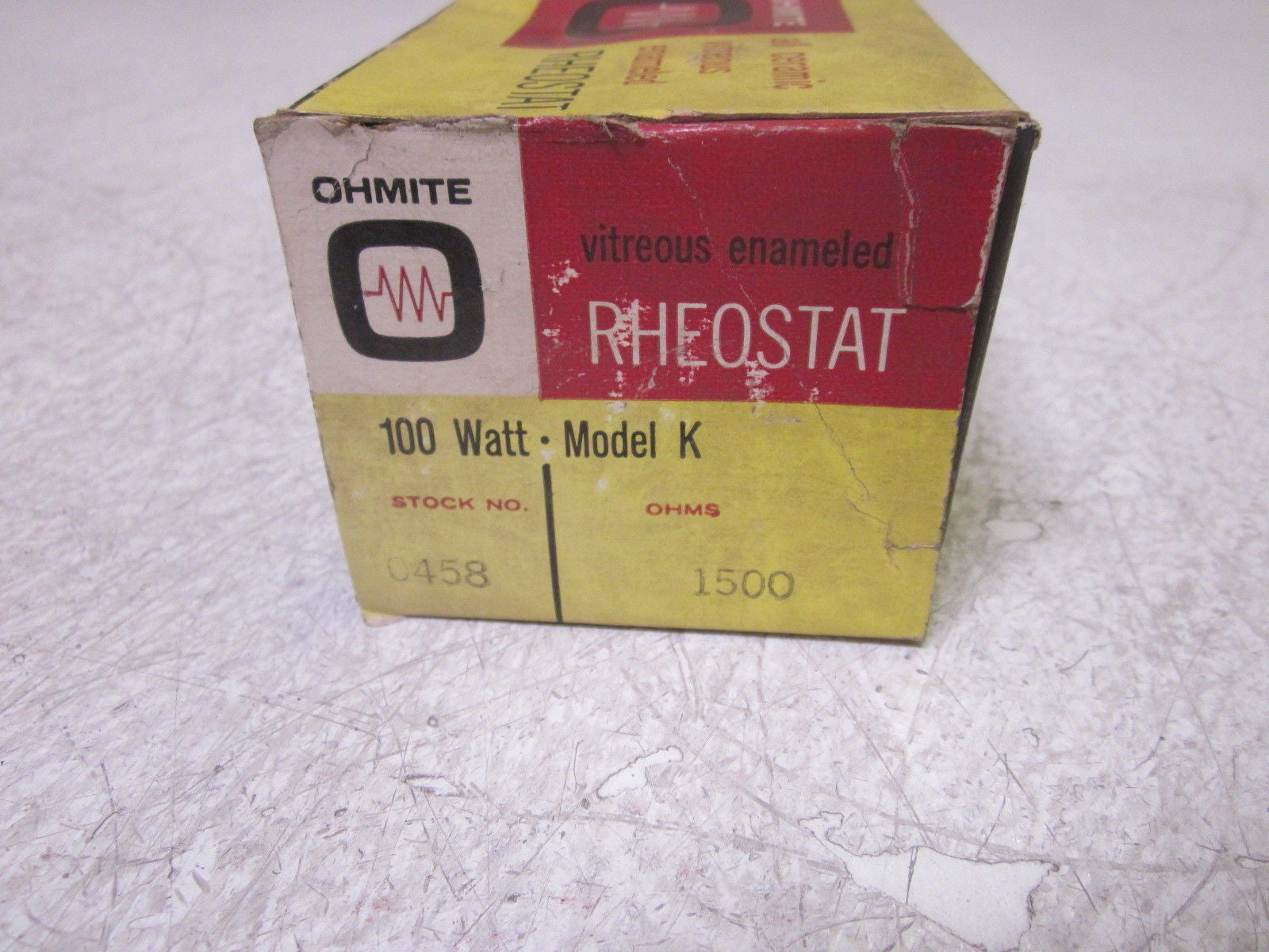 OHMITE 0458 1500 OHMS 100W MODEL K RHEOSTAT *NEW IN BOX*