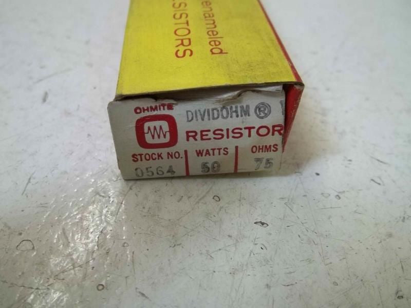OHMITE 0564 (210-50K-40) RESISTOR 50WATTS, 75 OHMS *NEW IN BOX*