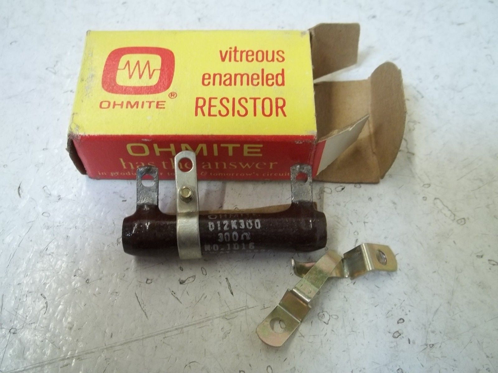 OHMITE 1016 (D12K300) RESISTOR 12WATTS, 300 OHMS *NEW IN A  BOX*