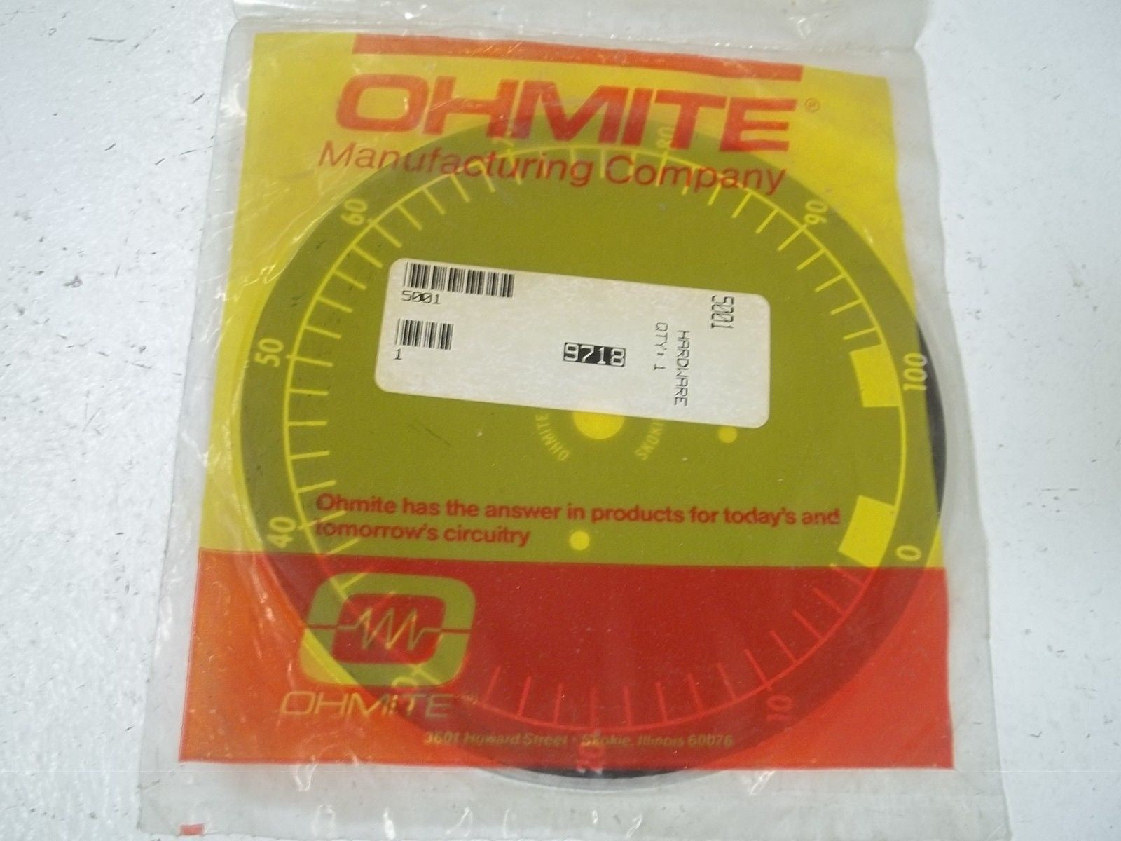 OHMITE 5001 HARDWARE *NEW IN A FACTORY BAG*