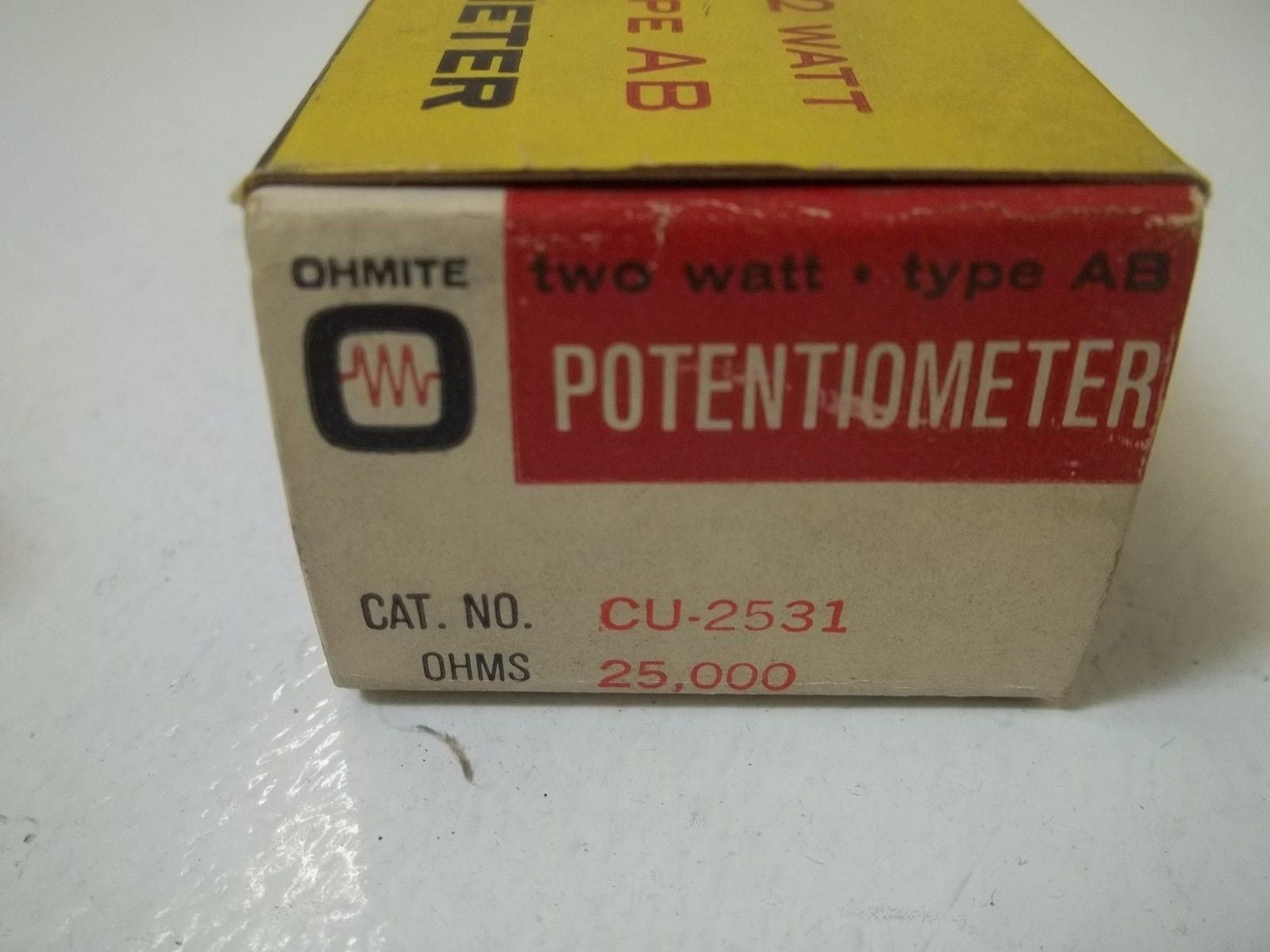 OHMITE CU-2531 POTENTIOMETER *NEW IN BOX*