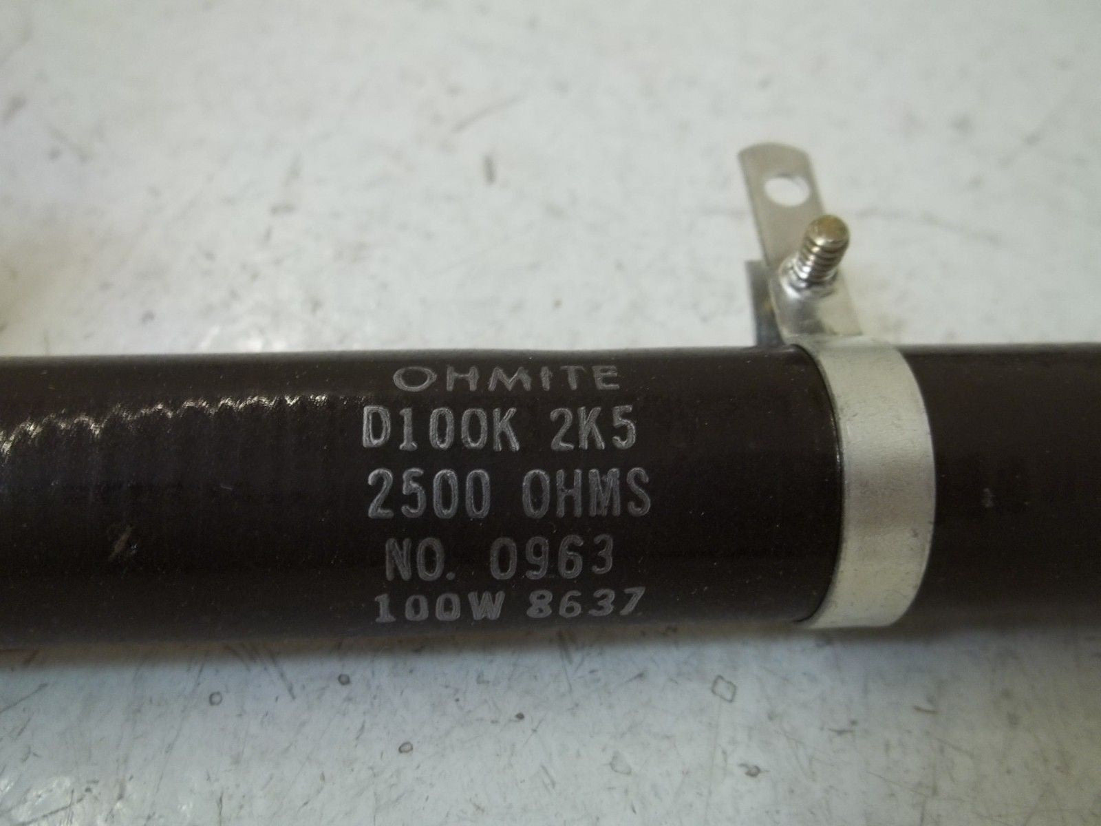 OHMITE D100J2K5 RESISTOR 100WATTS, 2500 OHMS *NEW IN BOX*