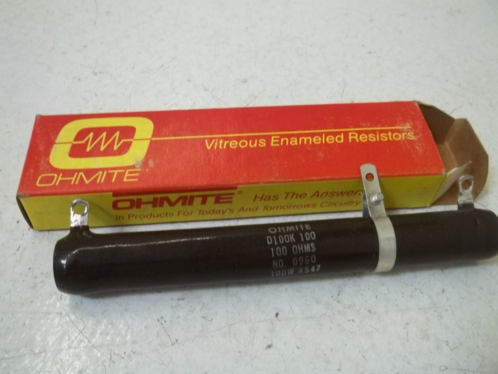 OHMITE D100K100 RESISTOR 100WATTS, 100 OHMS *NEW IN BOX*