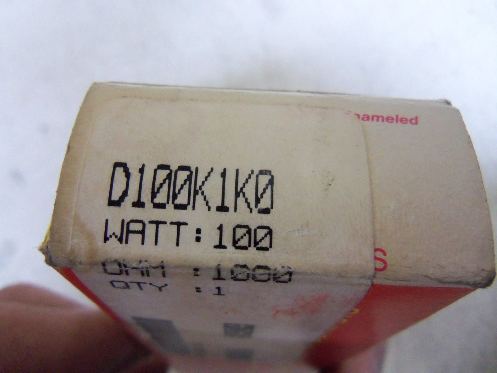 OHMITE D100K1K0 RESISTOR *NEW IN BOX*