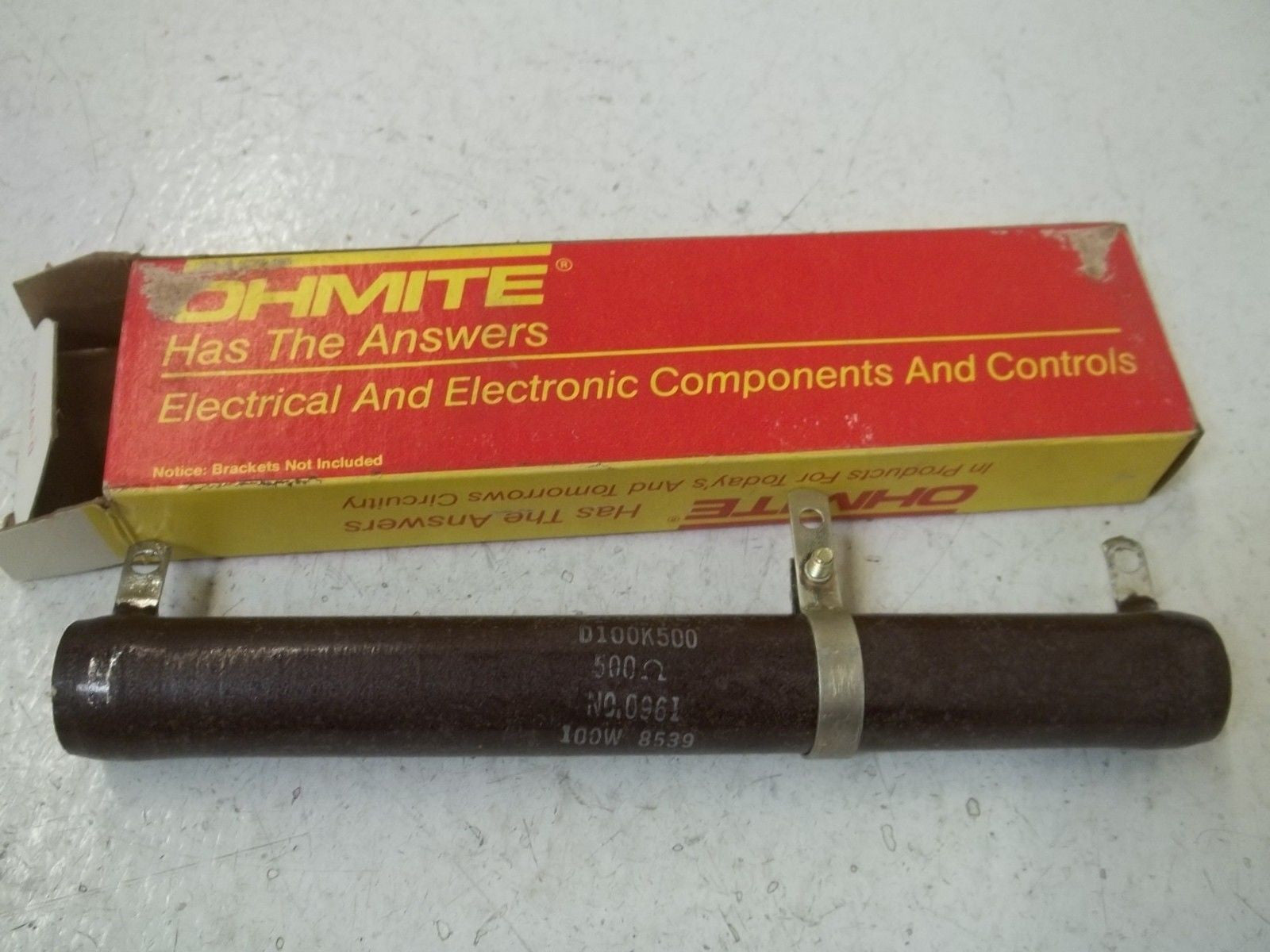 OHMITE D100K500 RESISTOR 500 OHMS *NEW IN BOX*