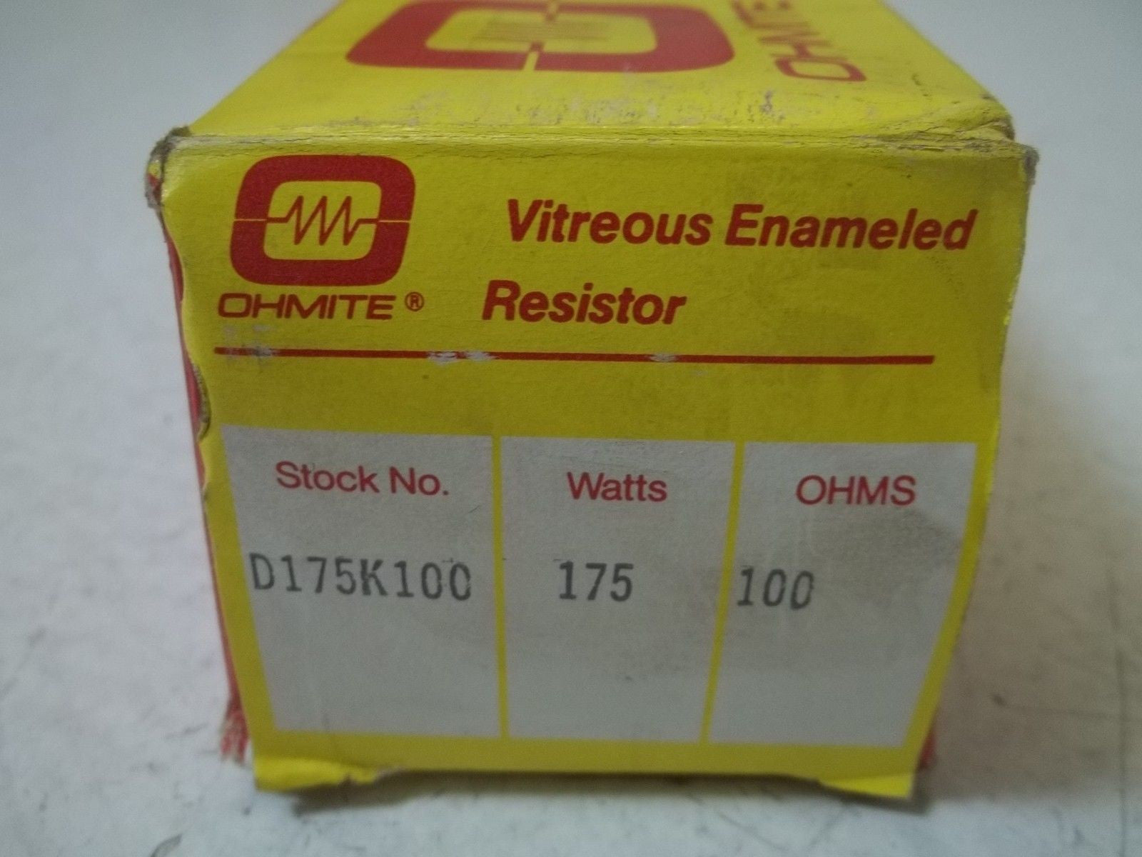 OHMITE D175K100 RESISTOR 175WATTS, 100 OHMS *NEW IN BOX*